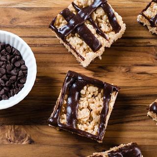 Peanut Butter and Chocolate Rice Treats image