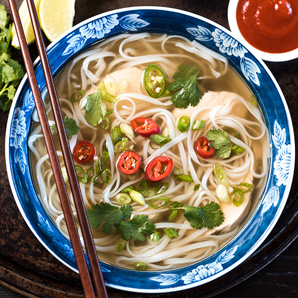 chicken pho made in a slow cooker