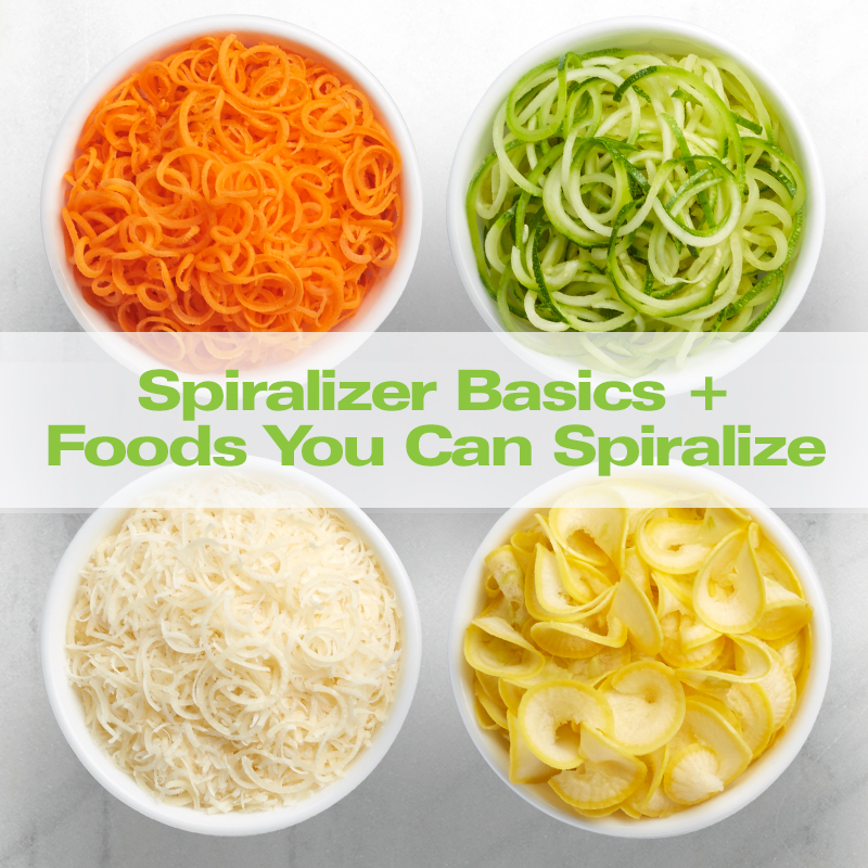 Spiralizer Basics + Foods You Can Spiralize