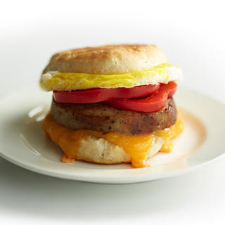 Cheesy Egg and Sausage Biscuit image