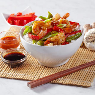 Asian Inspired Shrimp & Vegetables with Rice image