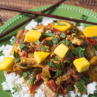 Slow Cooker Mango Chicken with Coconut Rice image